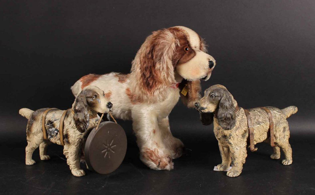 Two Painted Metal Spaniel Dog Figures (1 of 10)