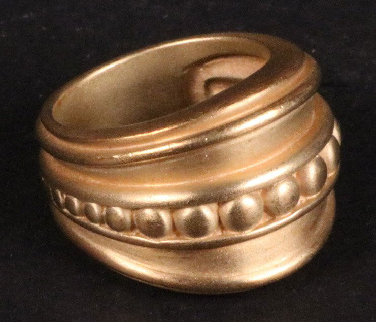 Barry Keiselstein-Cord 18K Green Gold Dome Ring (1 of 4)