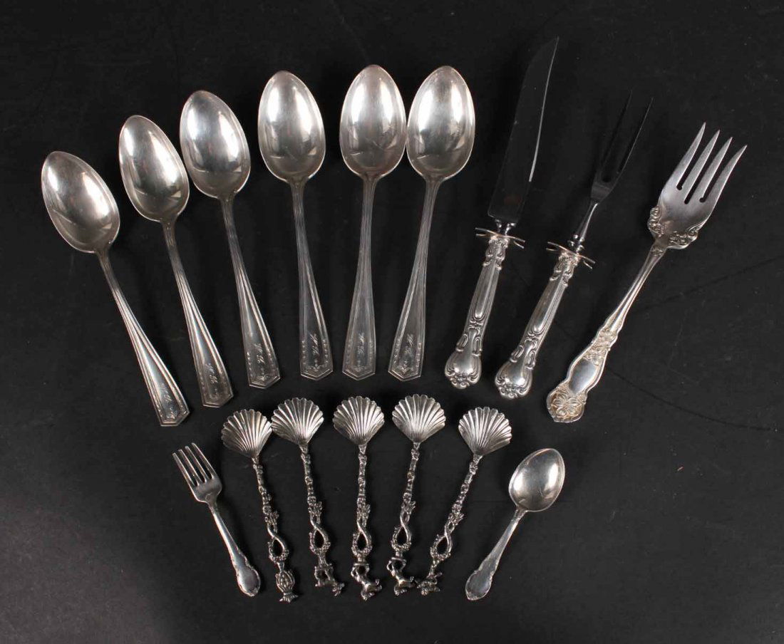 Six International Sterling "Andover" Spoons (1 of 8)