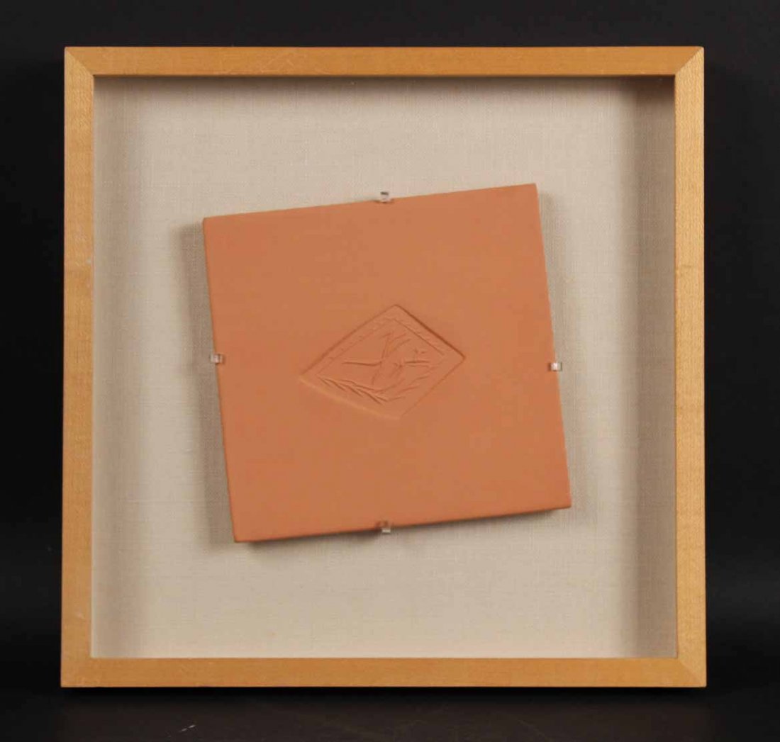 Pablo Picasso Red Earthenware Clay Tile (1 of 3)
