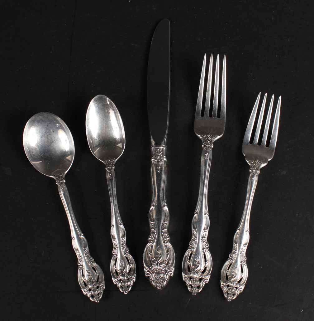 Gorham Sterling "La Scala" Pattern Flatware (1 of 6)
