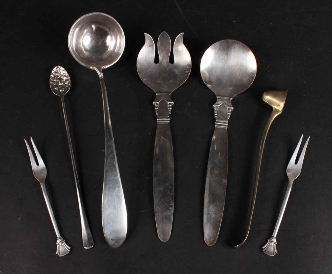 Two Cohr Danish Sterling Lobster Forks (1 of 10)