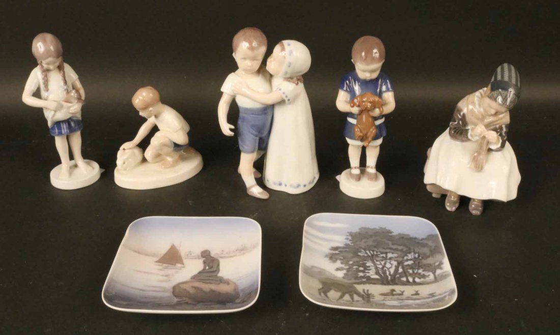 Three Bing & Grondahl Porcelain Figures (1 of 8)