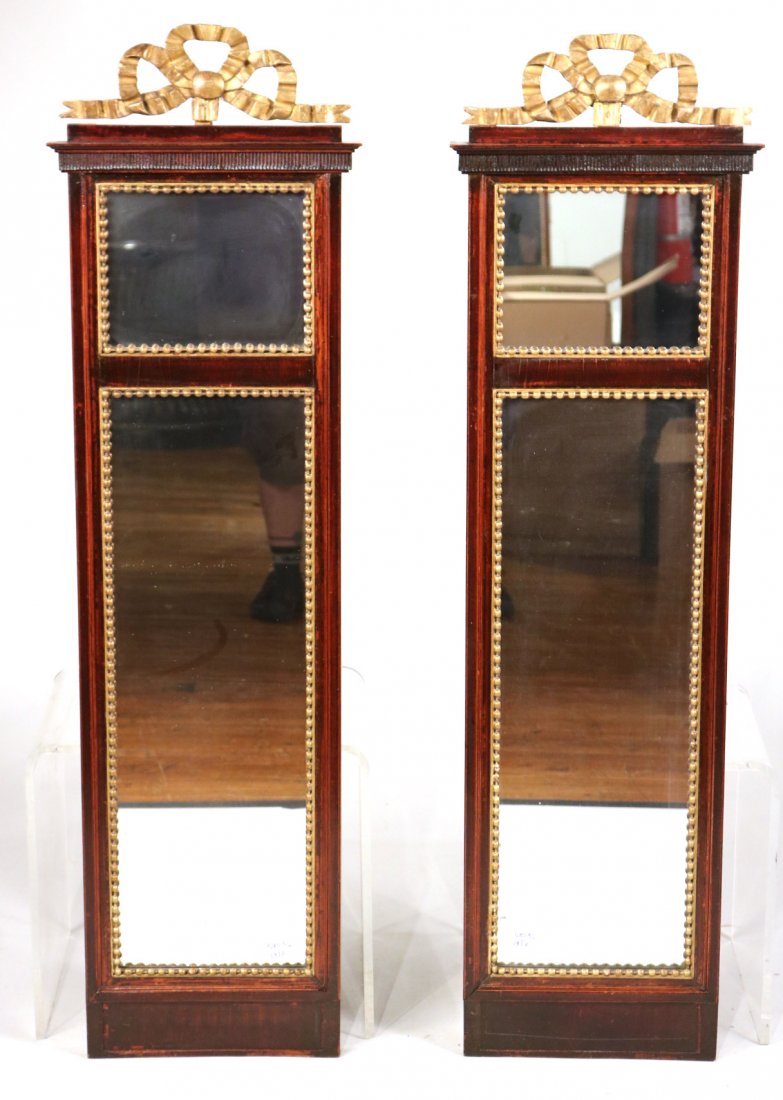 Pair of Neoclassical Parcel-Gilt Wall Mirrors (1 of 8)