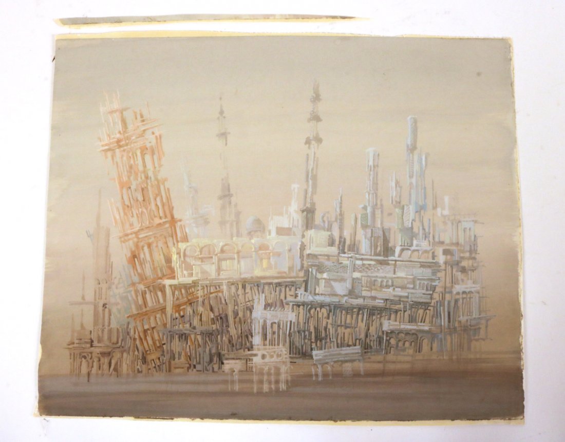 Watercolor, Mirage of City, Fabrizio Clerici (1 of 4)