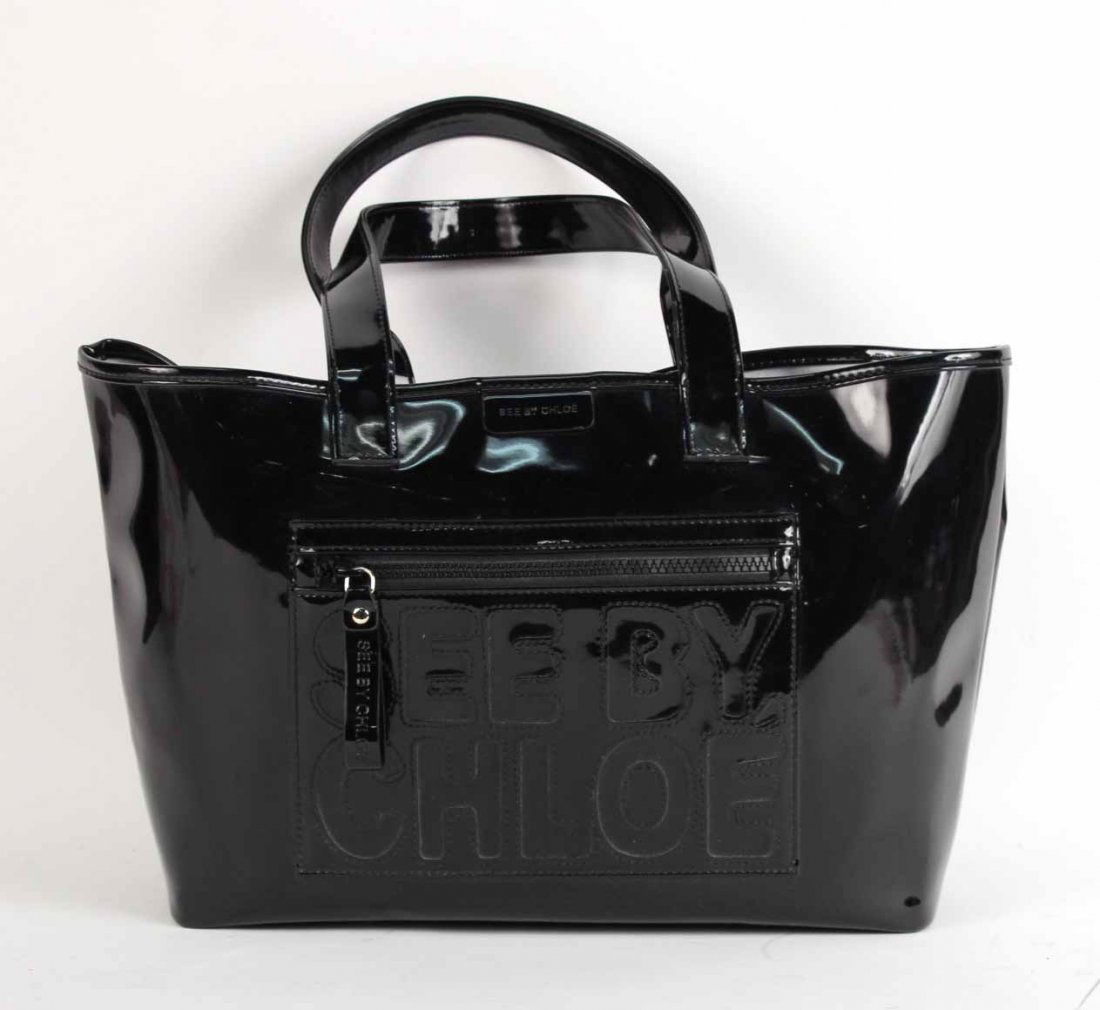 See By Chloe Black Patent Tote (1 of 6)