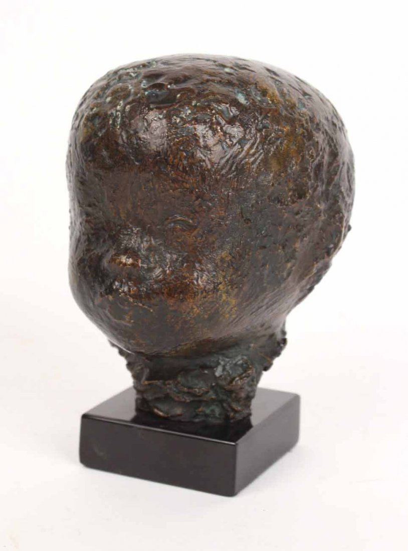 Bronze Bust of Child, Edmond Moirignot: (French, 1913-2002), signed on back "Moirignot," bears stamp from Vasuani foundry. 6-1/2"h with base