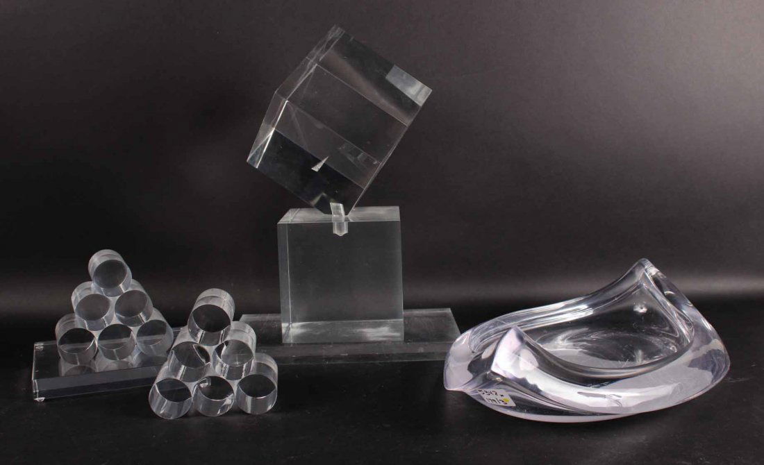 Lucite Sculpture, Cube on Cube, John Safer (1 of 5)