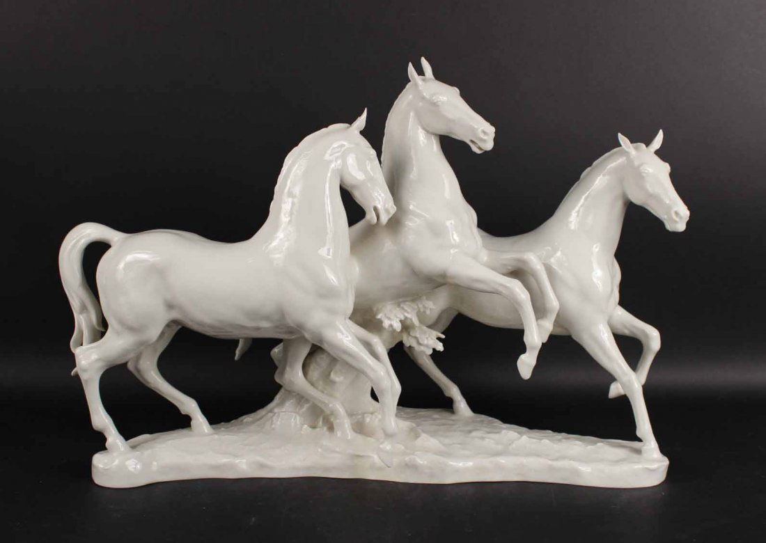 Hutschenreuther Porcelain Horse Group (1 of 6)