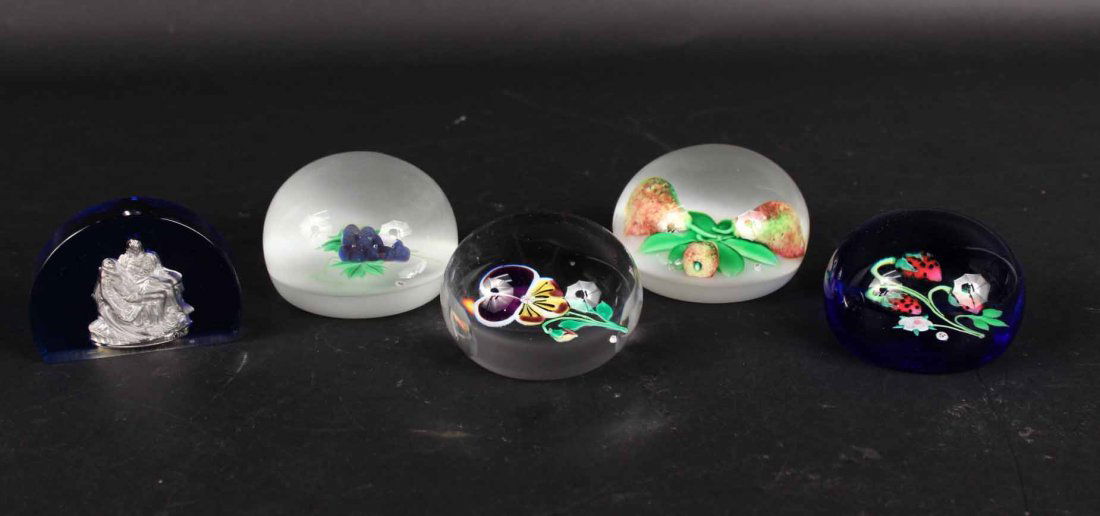 Four Baccarat Glass Paperweights (1 of 9)