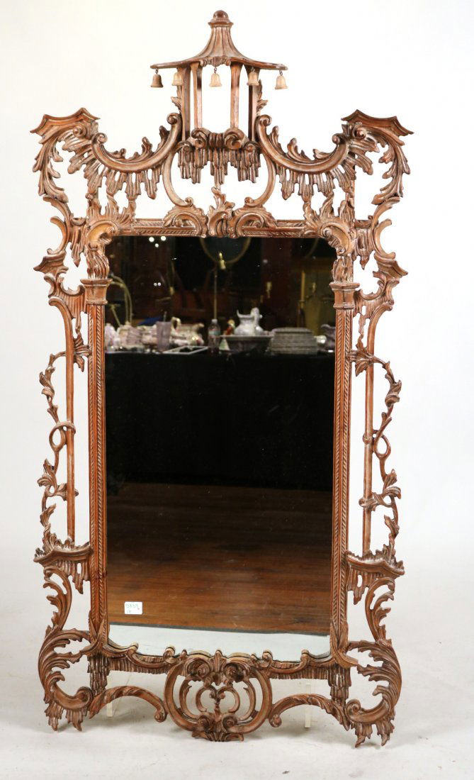 Chinese Chippendale Style Pier Mirror (1 of 8)
