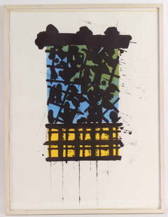 Lithograph, Belt, Stephen Buckley: English, 20thC. RDA#20568. Bin#122. 31"h x 23"w