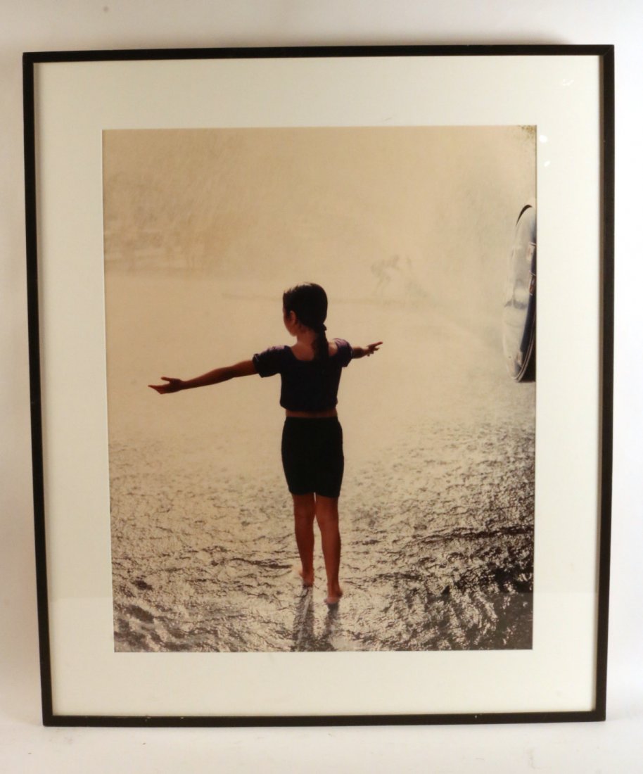 Ektacolor Print, Girl in Spray, Paul D'Amato: American, 20thC. Appears unsigned. RDA#72668. Bin#109. 31"h x 25"w