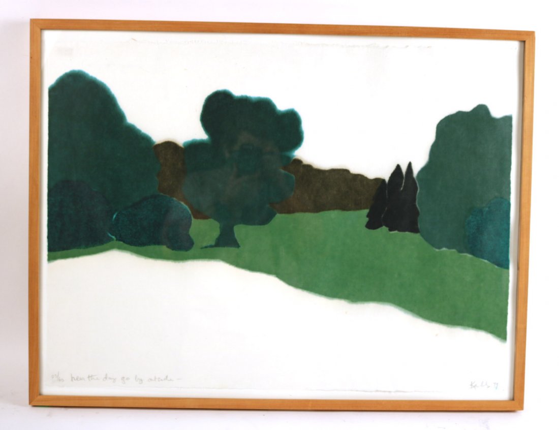 Woodcut, Landscape with Trees, Richard Kemble (1 of 6)