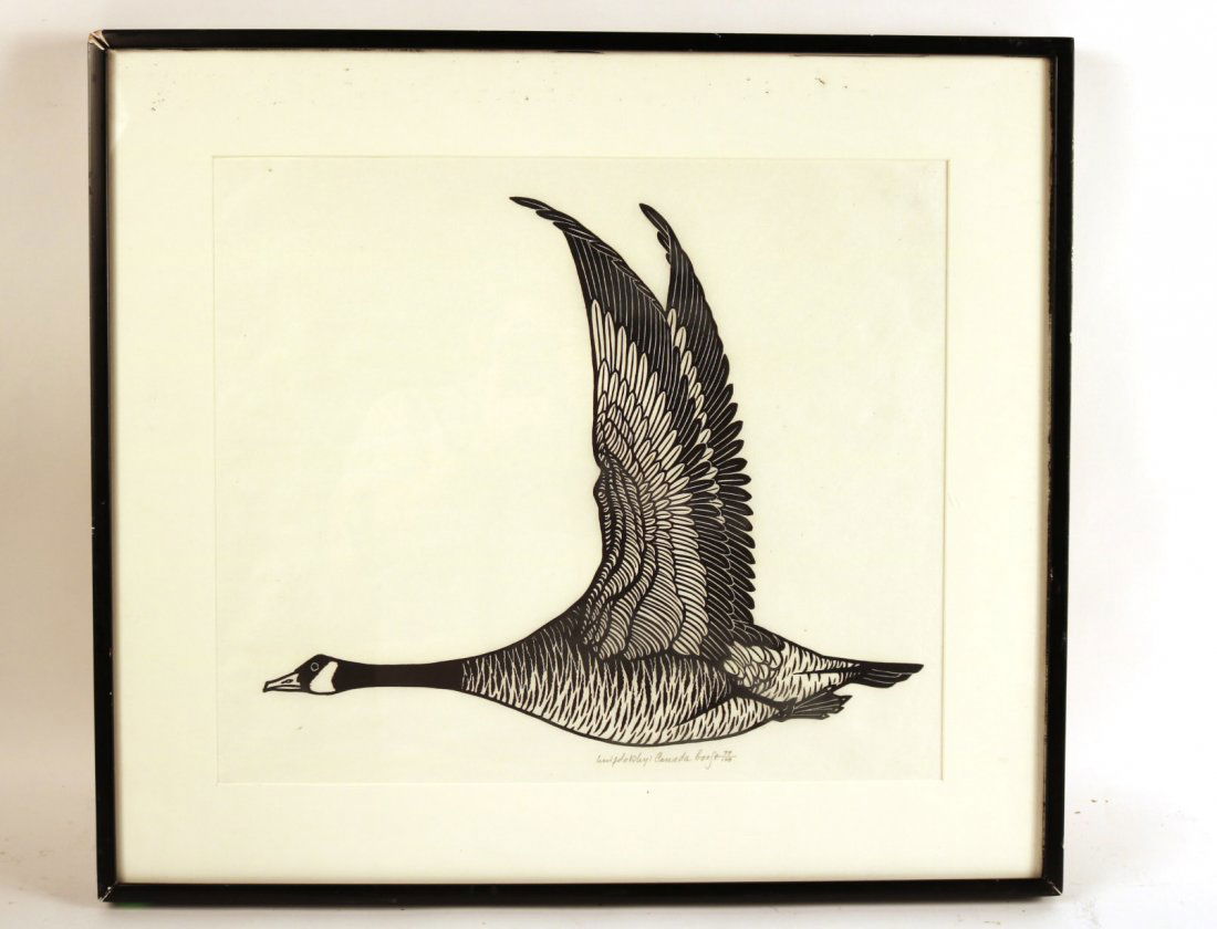 Wood Cut, Canada Goose, Jacques Hnizdovsky (1 of 6)