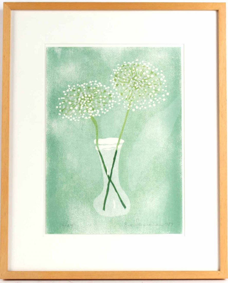 Color Linocut, Cottage Garden, Eve Sonneman (1 of 7)