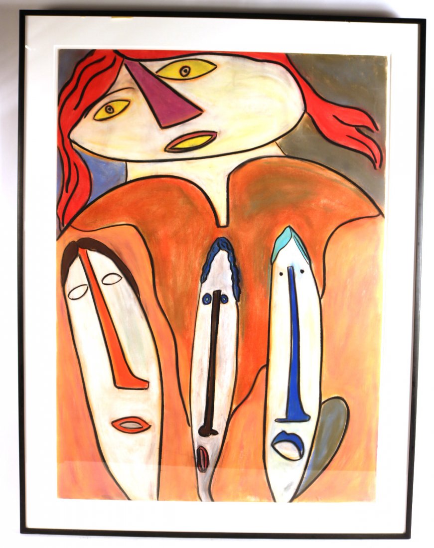 Pastel on Ragboard, Figures, Albert Louden (1 of 6)