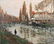 Oil on Canvas, Man Fishing, Paul Emile Lecomte - 2