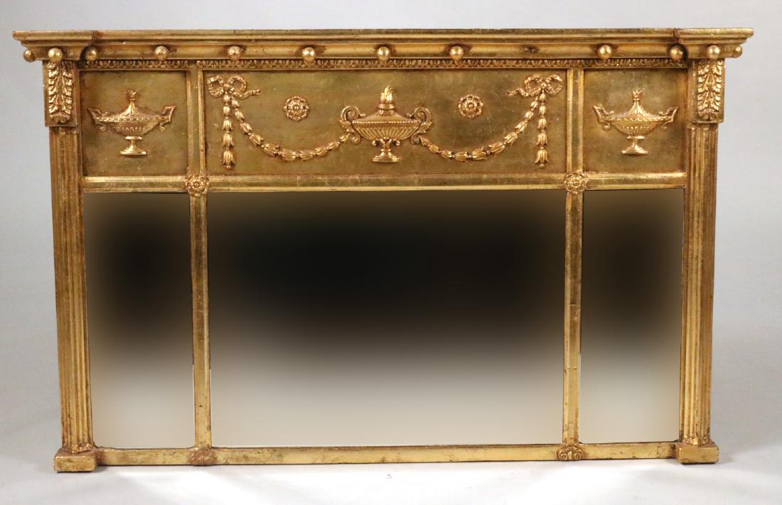 Federal Giltwood Overmantle Mirror (1 of 10)