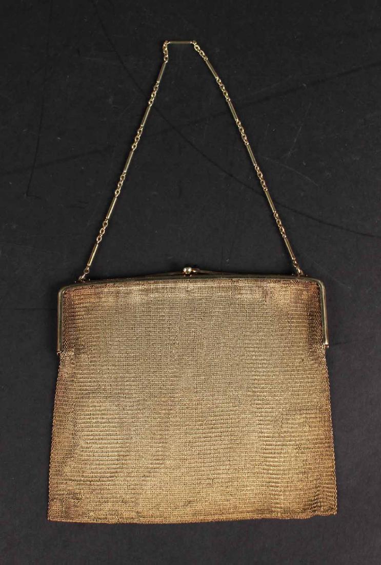 14K Yellow Gold Mesh Evening Bag (1 of 9)