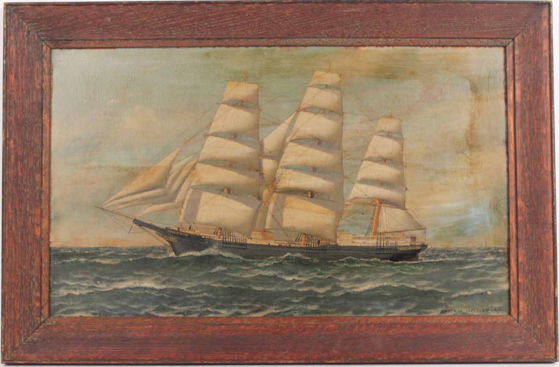 "Annie H Smith," Antonio Jacobsen, Oil on Board (1 of 10)