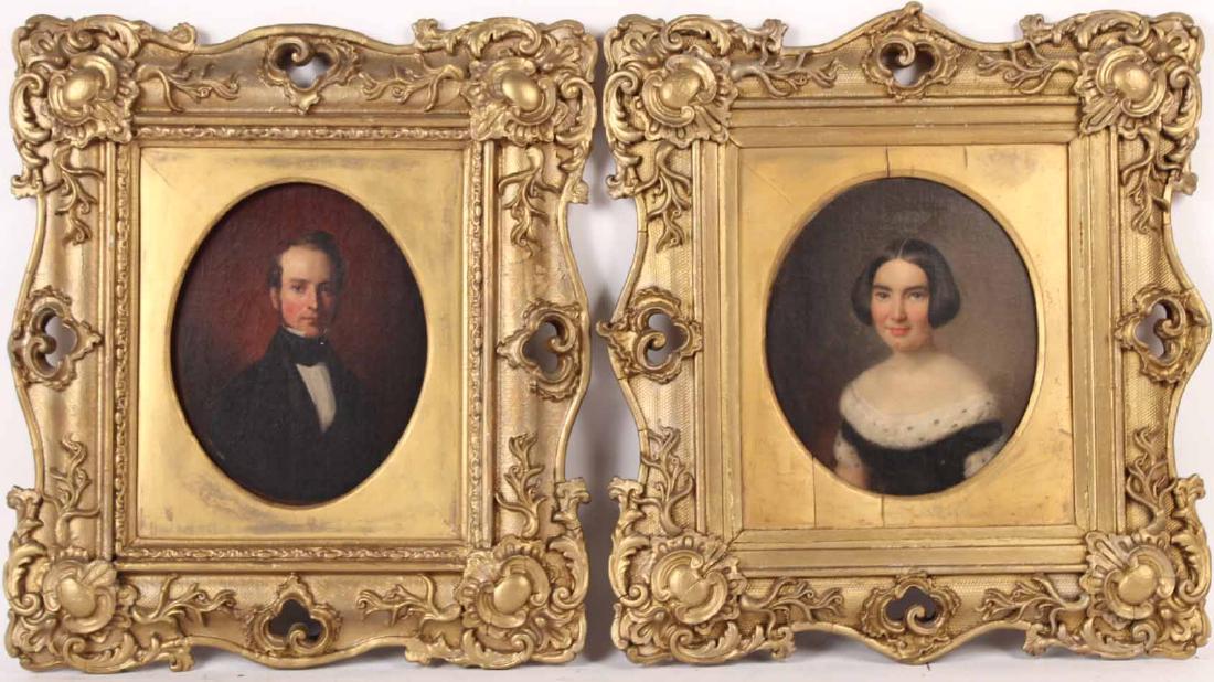 Pair of Oil on Board Portraits (1 of 10)