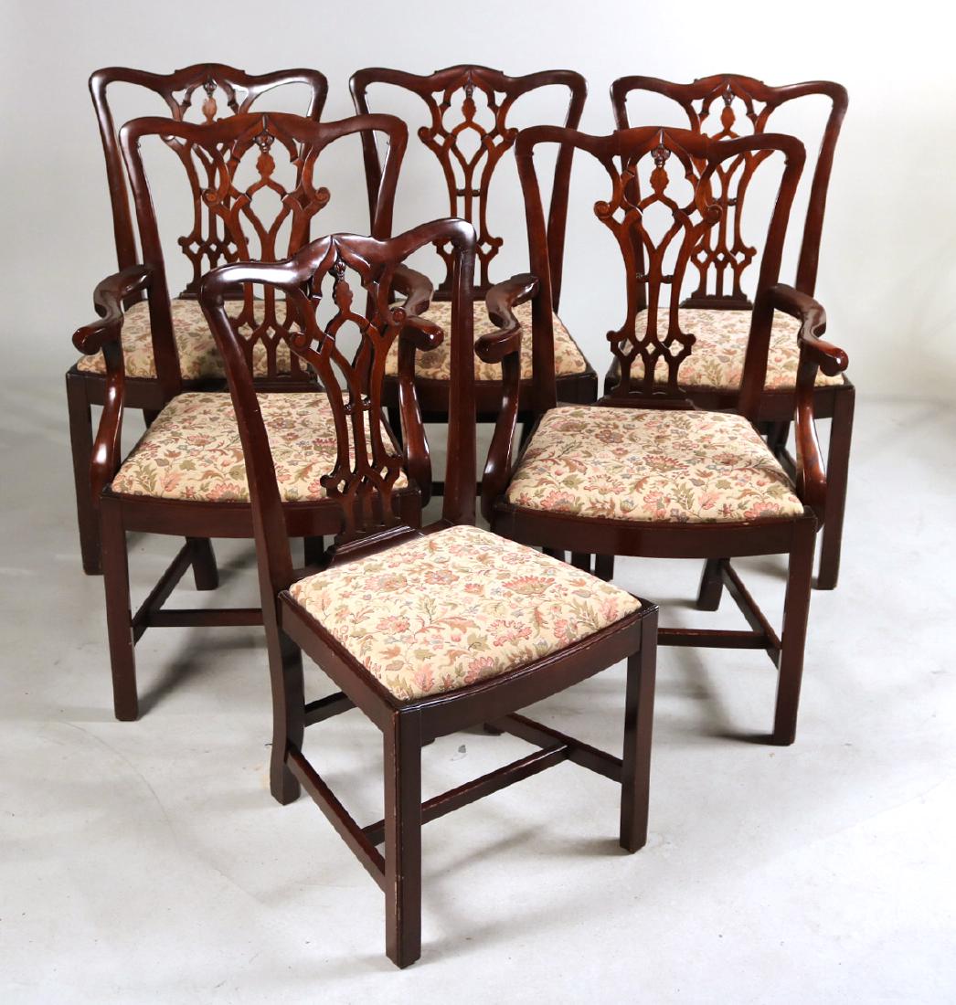 Six George III Style Mahogany Dining Chairs (1 of 9)