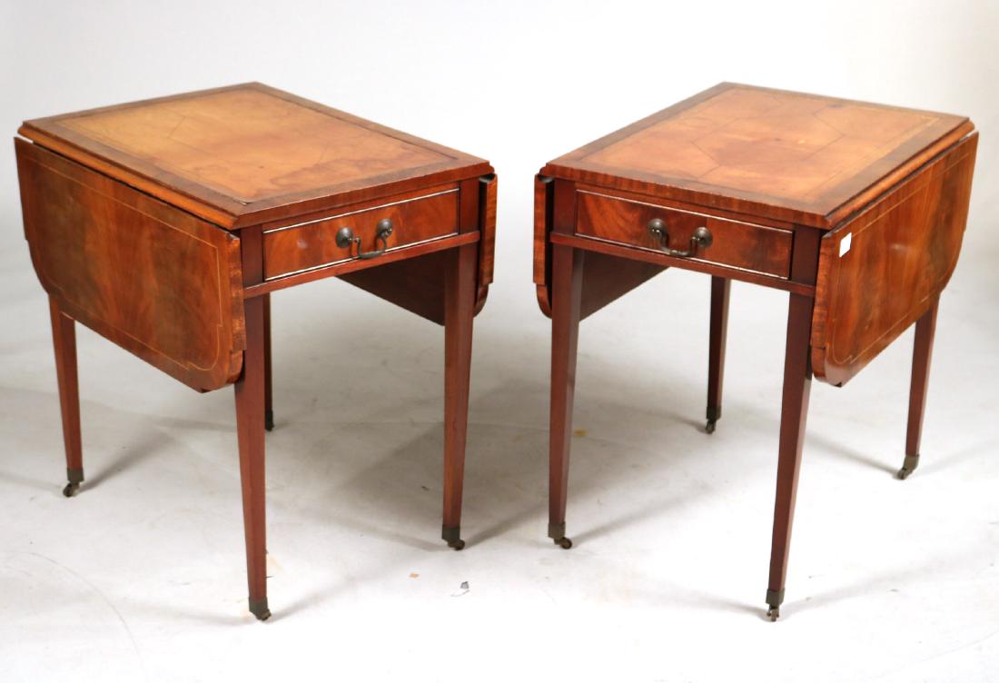 Pair of Regency Style Mahogany Pembroke Tables (1 of 10)