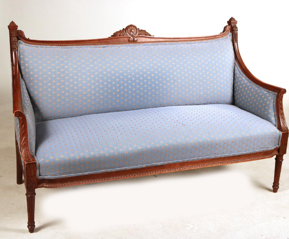 Victorian Carved Mahogany Settee (1 of 9)