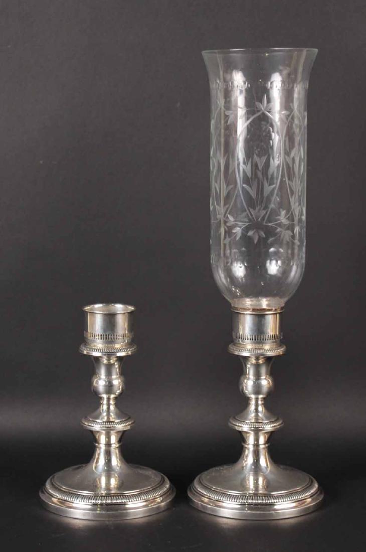 Pair Frank Whiting Sterling Silver Candlesticks (1 of 6)
