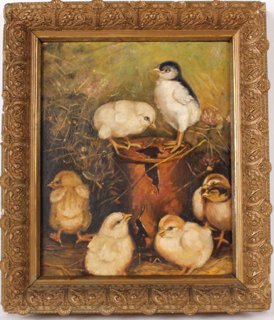 Oil on Board, Study of Chicks (1 of 9)