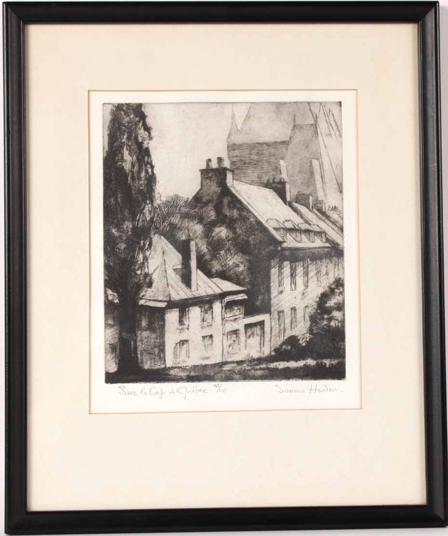 Print of Quebec, Simon Hudon: Signed l.r. Simone Marie Yvette Hudon (1905-) 11"h x 9"w