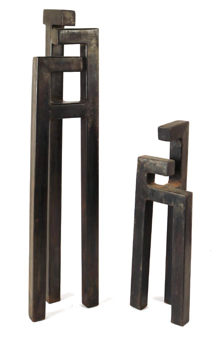 Two Abstract Painted Steel Sculptures (1 of 7)