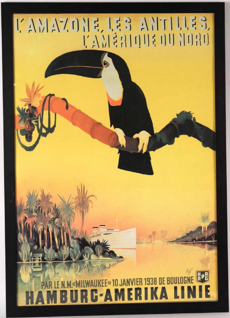 Travel Poster 1938 Hamburg-Amerika Line Cruise (1 of 6)