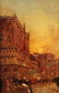 Oil on Panel, Venetian Canal Scene - 5