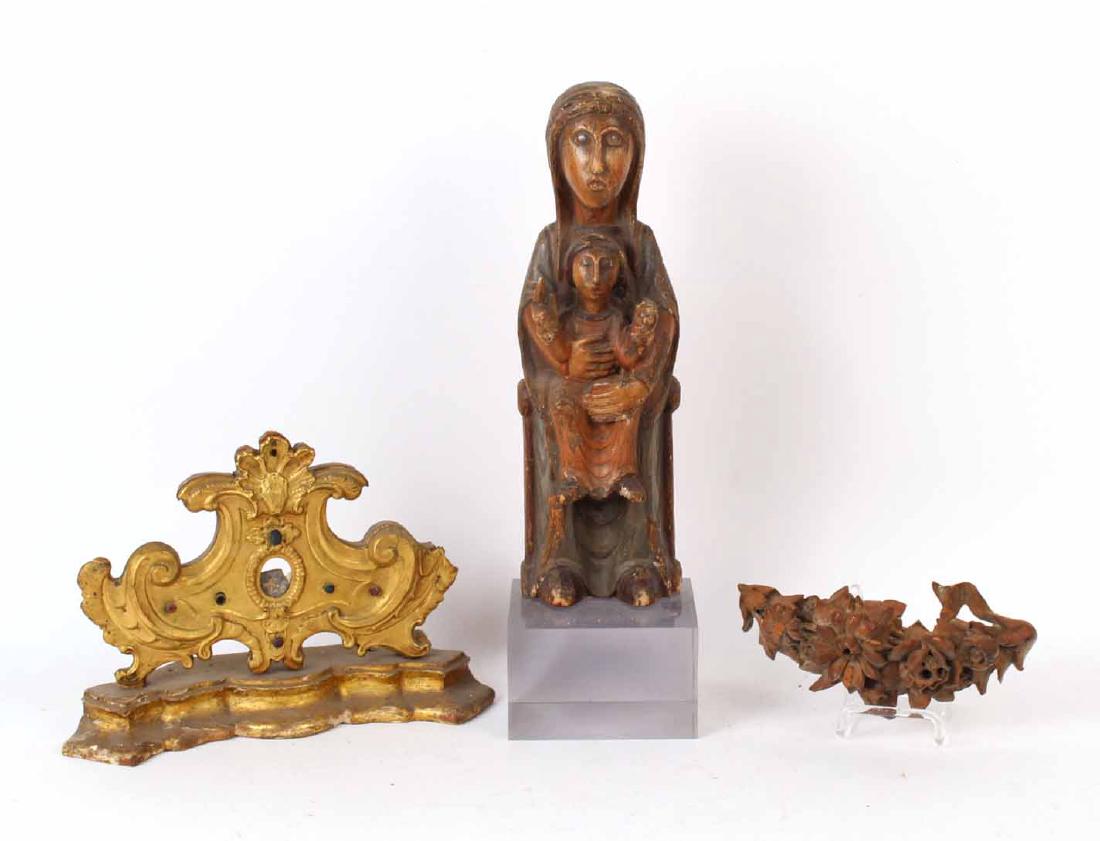 Santos Carved Wood Figure, Mother and Child (1 of 9)