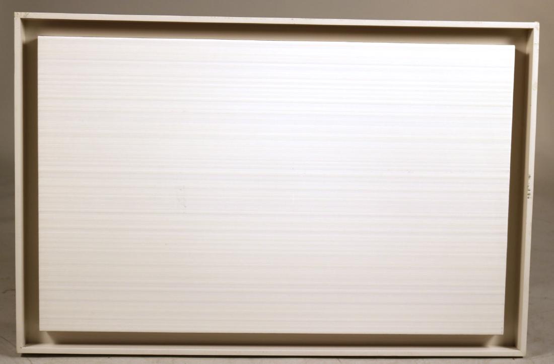 Acrylic on Aluminum on Linen, Brian Porter: (American, b. 1946), Titled "B12-0100." RDA# 71070 Bin# 125 Sight size: 42"h x 26-1/2"w