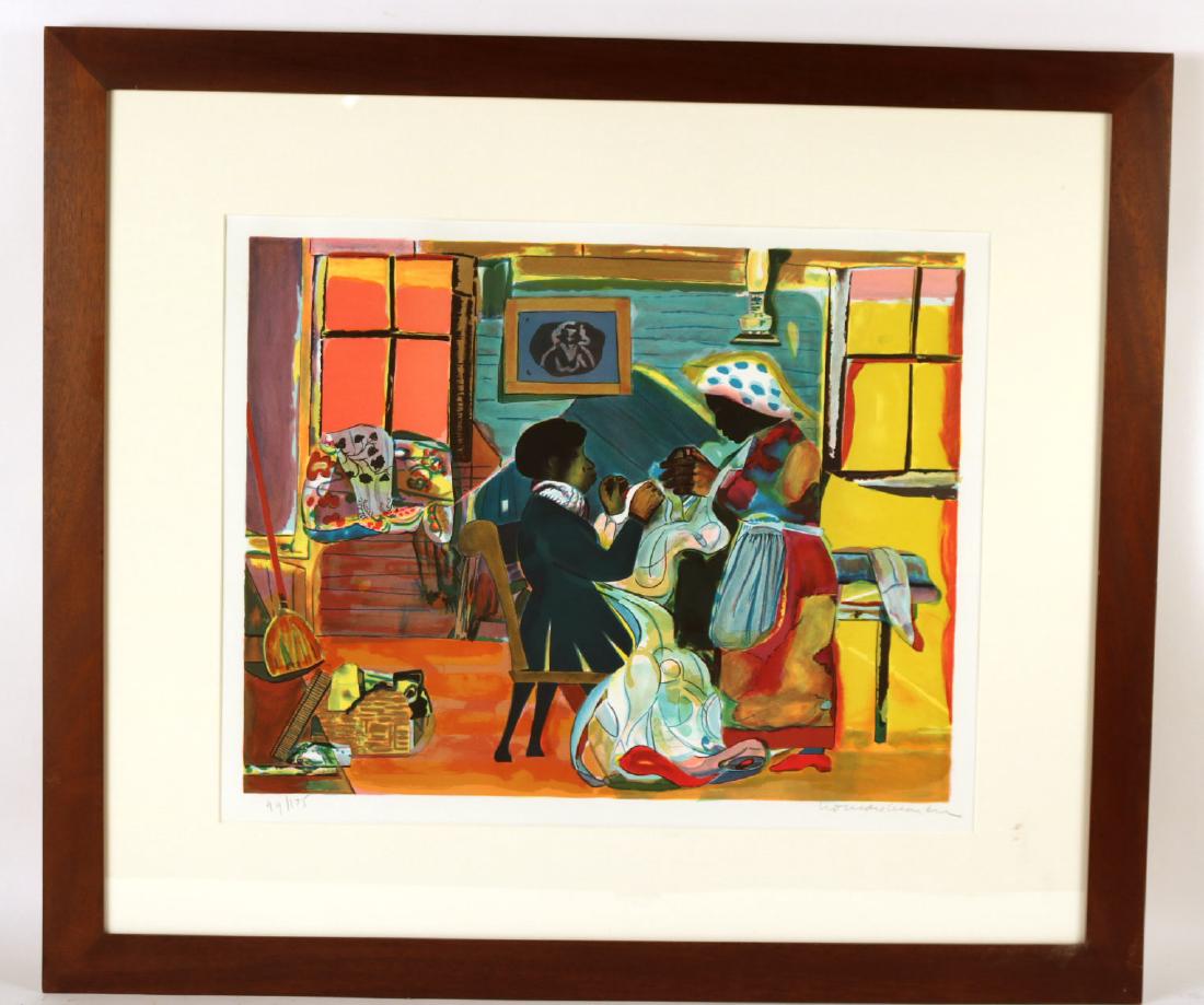 Lithograph, Quilting Time, Romare Bearden (1 of 5)