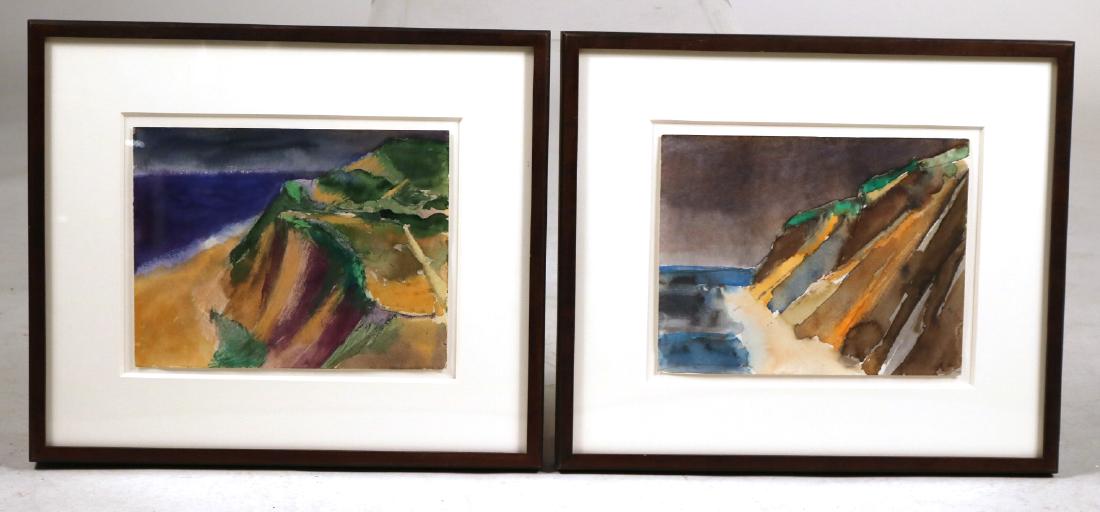 Two Watercolor Abstract Seascapes, Vita Petersen (1 of 9)