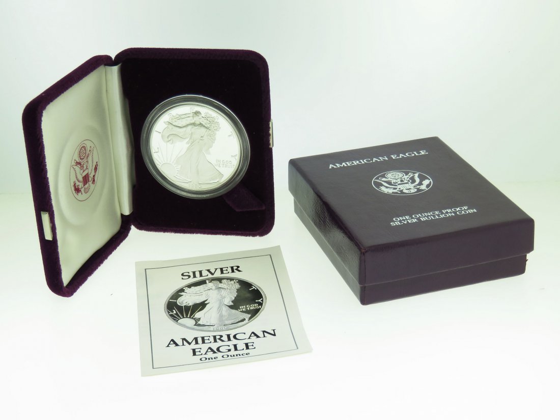 1990 SILVER AMERICAN EAGLE 1 OZT PROOF COIN (1 of 3)