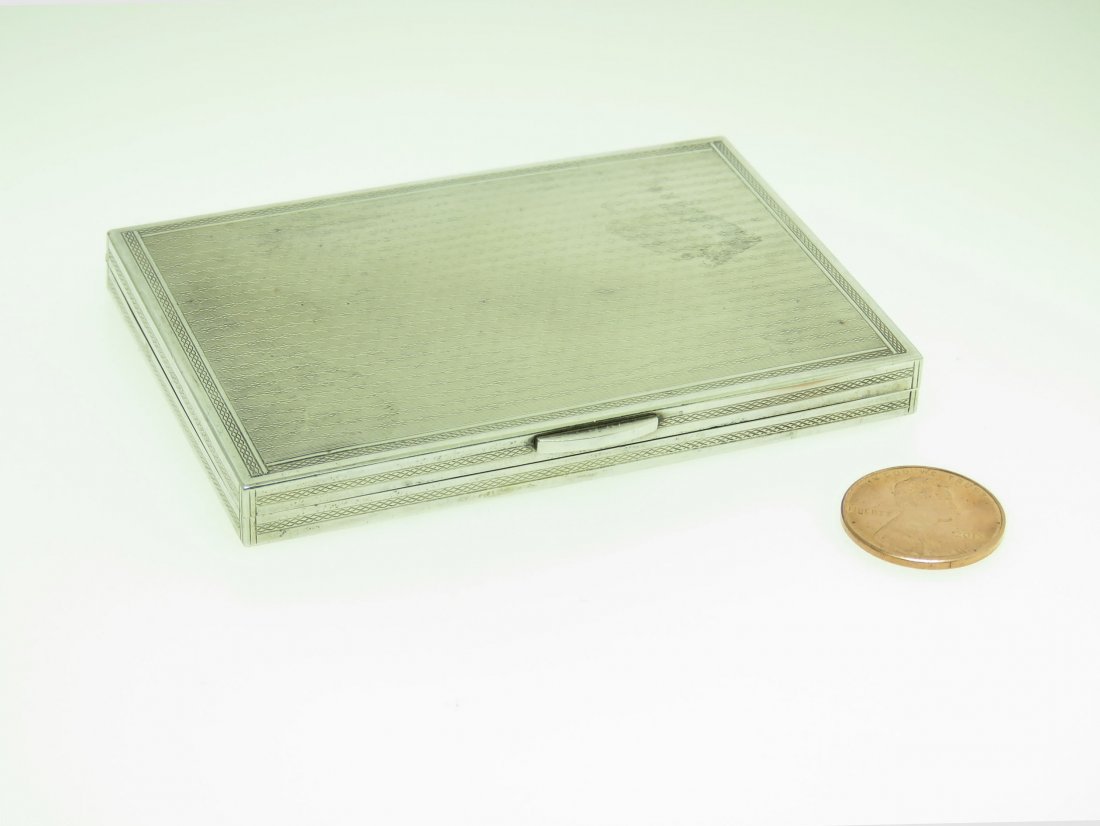 ANTIQUE ENGRAVED STERLING SILVER EVENING PURSE / WALLET (1 of 6)