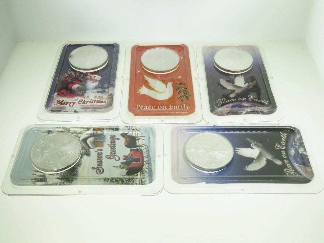LOT (5) AMERICAN SILVER EAGLE COINS (1 of 3)