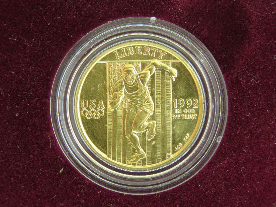 1992 $5 GOLD OLYPIC COIN WITH BOX (1 of 4)