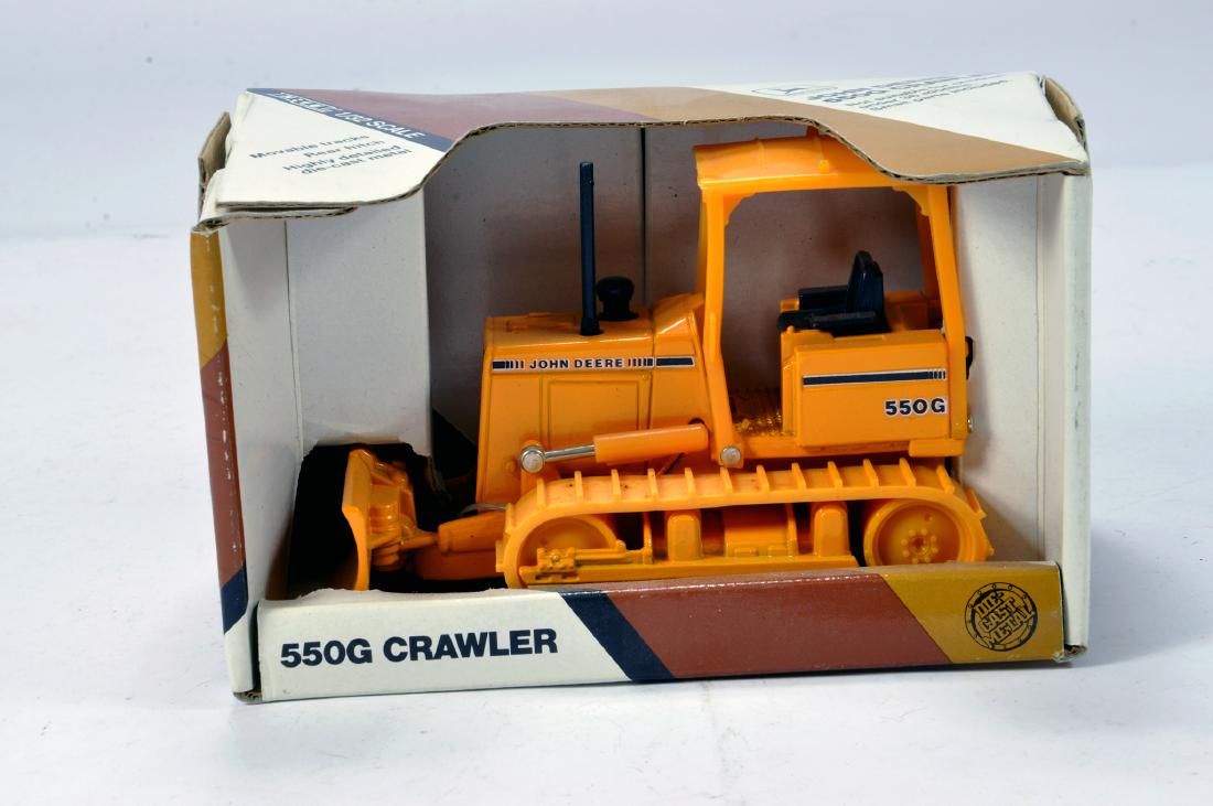 Ertl 1/32 Diecast Construction Model comprising John: Ertl 1/32 Diecast Construction Model comprising John Deere 550G Crawler Dozer. E to NM in Box.