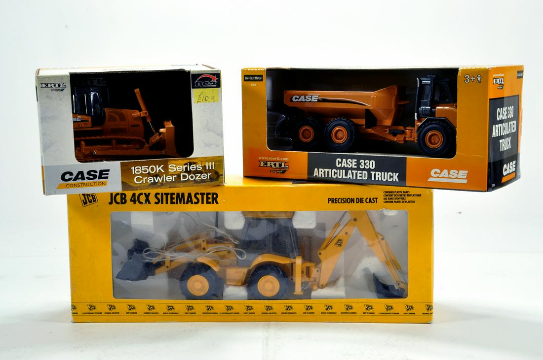 Trio of diecast construction models comprising Ertl (1 of 1)