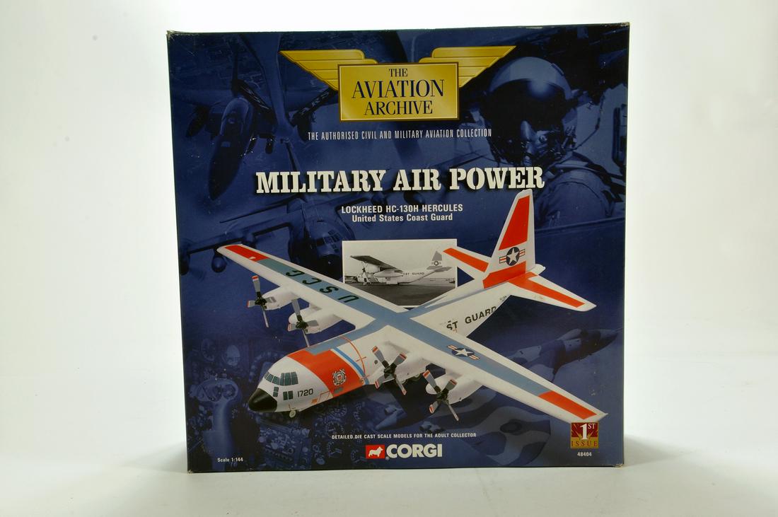 Corgi 1/144 Diecast Aircraft Issue comprising No. 48404: Corgi 1/144 Diecast Aircraft Issue comprising No. 48404 Lockheed Hercules United States Coastguard. E to NM in Box.