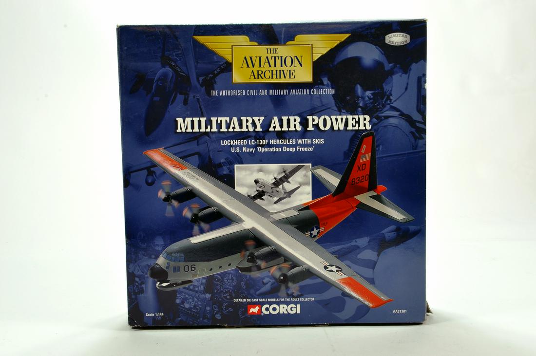 Corgi 1/144 Diecast Aircraft Issue comprising No.: Corgi 1/144 Diecast Aircraft Issue comprising No. AA31301 Lockheed Hercules with Skis, US Navy Deep Freeze Operations. E to NM in Box.