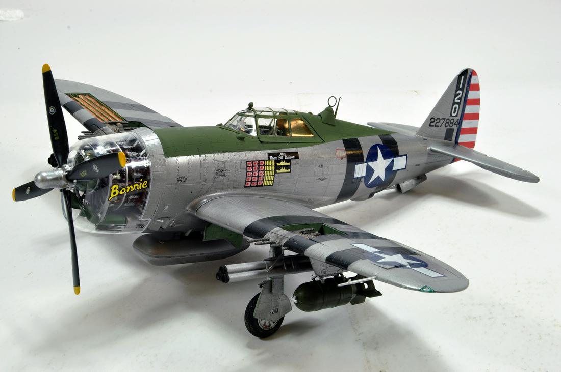 Handbuilt Plastic Impressive Aircraft Model comprising: Handbuilt Plastic Impressive Aircraft Model comprising P47D Razorback - Bonnie.