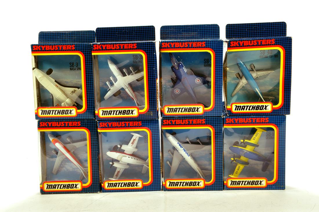 A Selection of Ex Shop Stock Matchbox Sky Busters: A Selection of Ex Shop Stock Matchbox Sky Busters Aircraft. Various issues. (8)