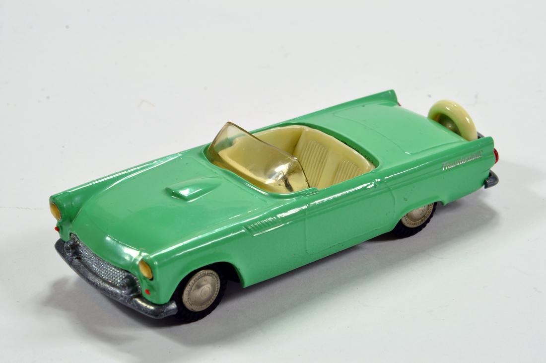 Tekno No. 809 Ford Thunderbird Opentop in pale green: Tekno No. 809 Ford Thunderbird Opentop in pale green with off white interior, spare tyre. Lovely example is NM.